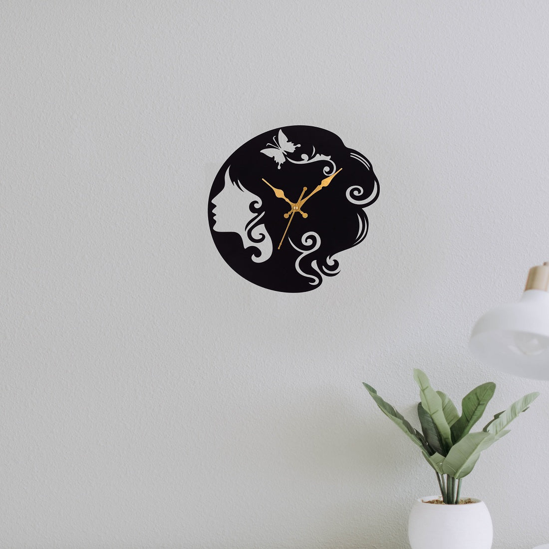 Stylish Wall Clock 37 CM – Modern Black & White Designer Clock for Home, Living Room & Office Decoration